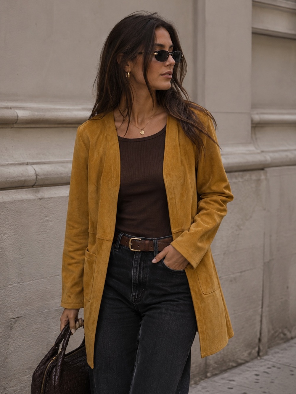 SOLITAIRE • faux suede jacket